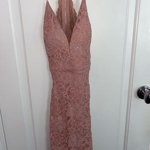 Pink evening dress